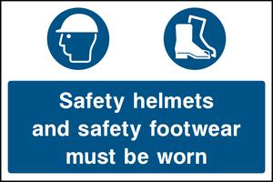 Safety helmets and safety footwear must be worn