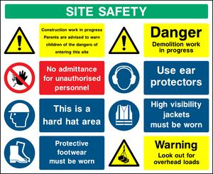 SITE SAFETY No admittance Use ear for unauthorised protector