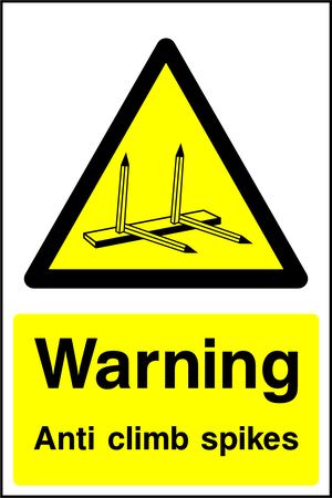 Warning Anti climb spikes