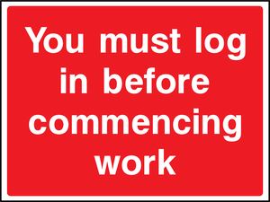 You must log in before commencing work