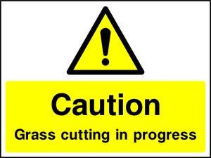 Caution Grass cutting in progress