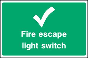 Fire escape light switch