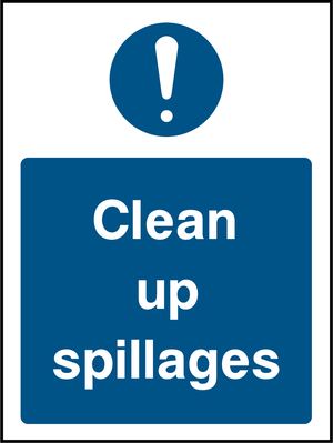 Clean up spillages