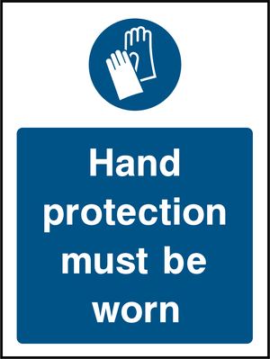 Hand protection must be worn