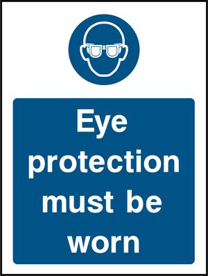 Eye protection must be worn