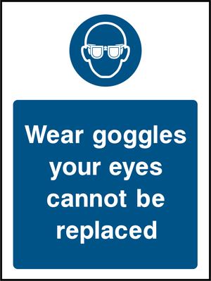 Wear goggles your eyes cannot be replaced
