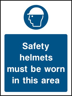 Safety helmets must be worn in this area