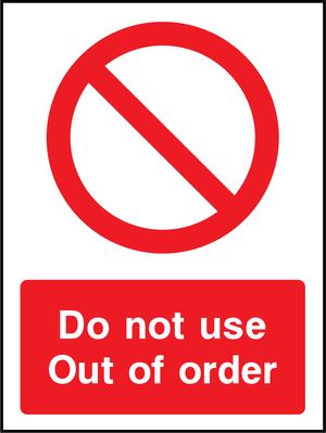 Prohibition - Machinery Sign