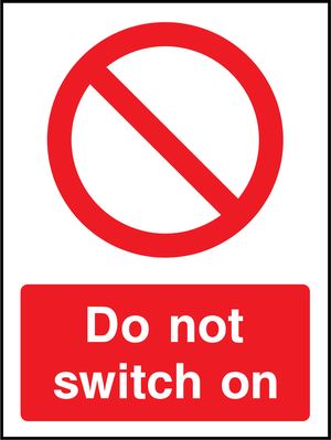 Prohibition - Machinery Sign