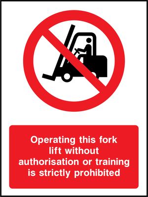 Prohibition - Machinery Sign